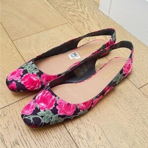 Christian Siriano for PAYLESS Pink and Black Floral Flats